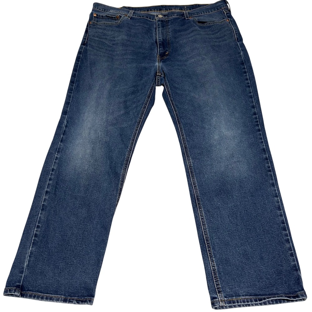 Y2K Levi's 541 Athletic Taper Jeans Mens W42 L30 Blue Medium Wash Stretch Denim